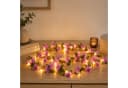 MARELIDA LED-Lichterkette mit lilafarbenen Rosen und Timer Bild 2