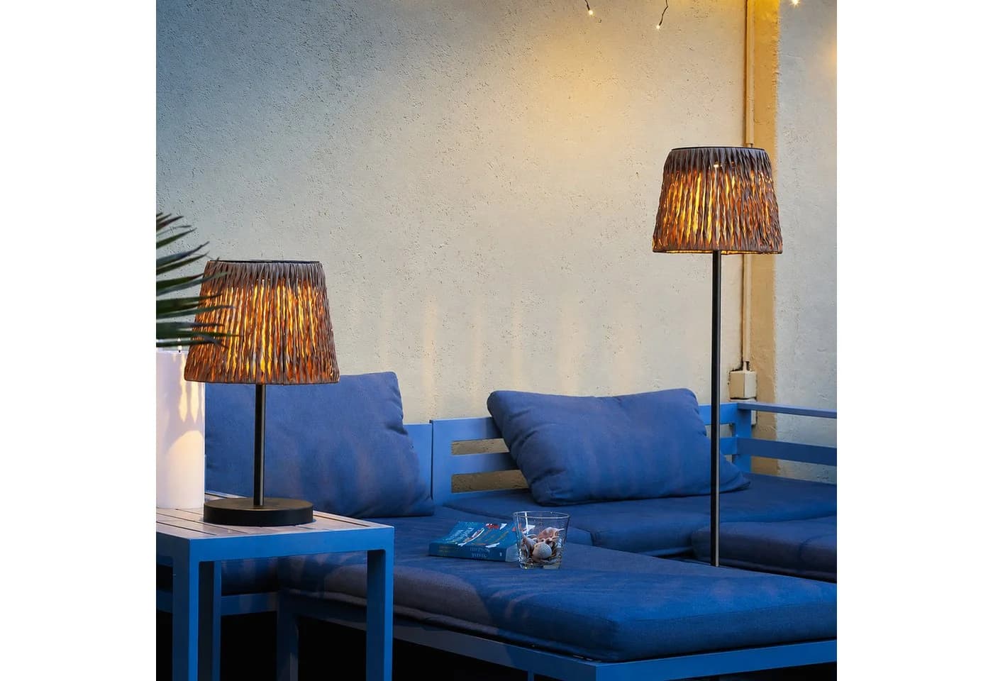 MARELIDA LED Solar-Stehlampe Braun Schwarz Rattan-Optik - Bild 5
