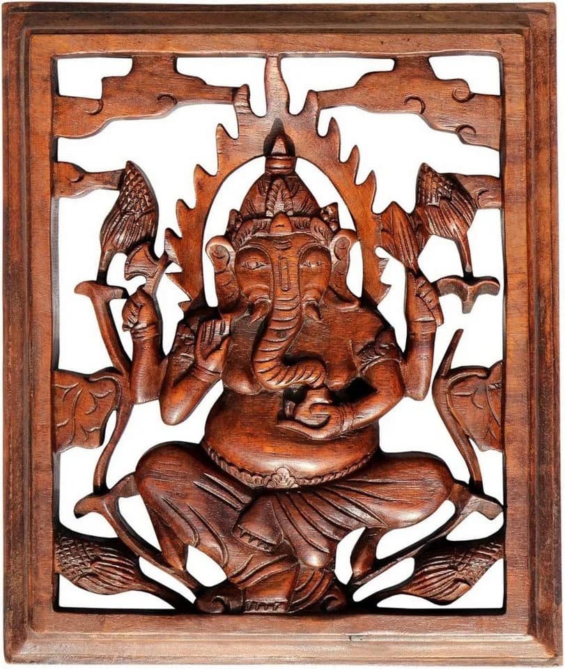Wogeka Wand-Relief 30 cm Asien Feng Shui Buddha Ganesha - Bild 2