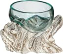 Wogeka Dekoschale Glas auf weißem Wurzelholz Gamal Bild 2