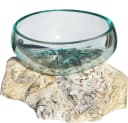 Wogeka Dekoschale Glas auf weißem Wurzelholz Gamal Bild 3