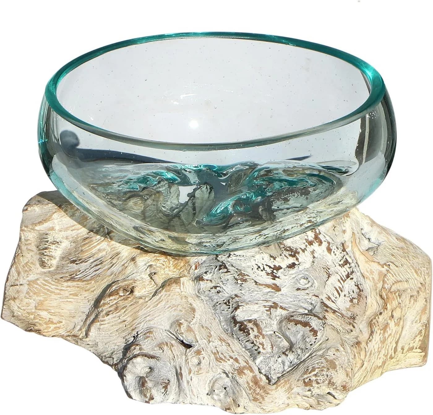 Wogeka Dekoschale Glas auf weißem Wurzelholz Gamal - Bild 3