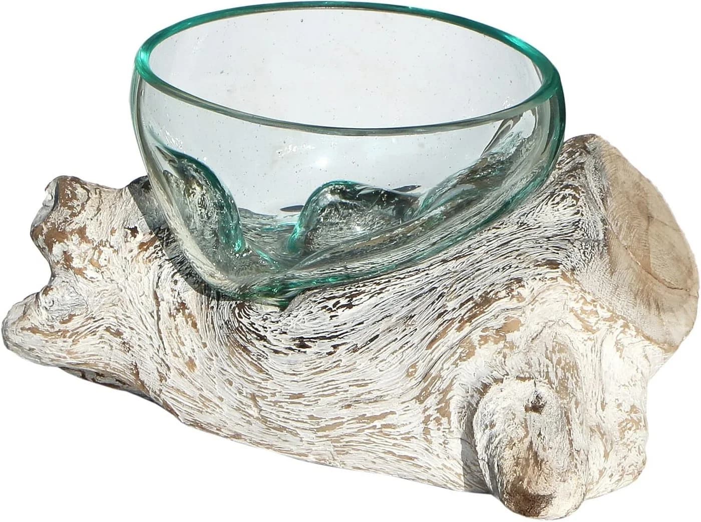 Wogeka Dekoschale Glas auf weißem Wurzelholz Gamal - Bild 5