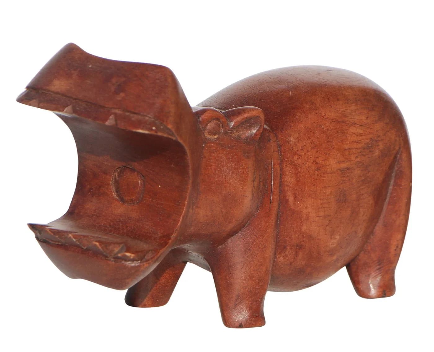 Wogeka Nilpferd Statue aus Holz Safari Dekoration - Bild 3