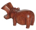 Wogeka Nilpferd Statue aus Holz Safari Dekoration Bild 5