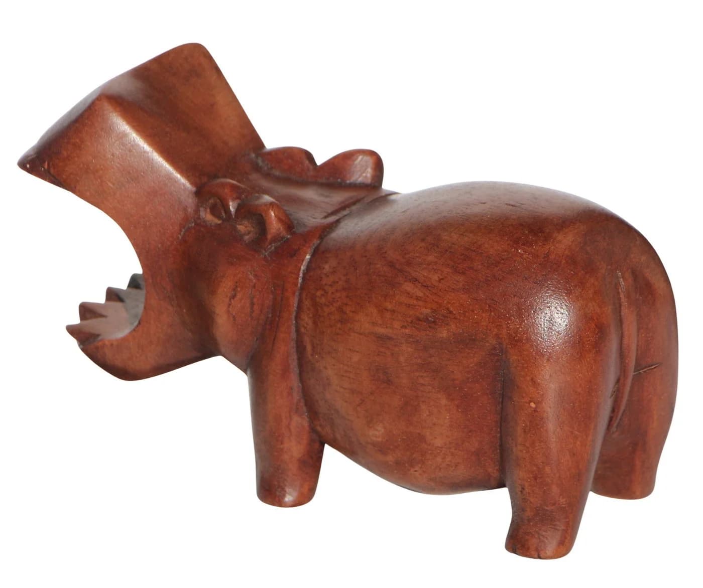 Wogeka Nilpferd Statue aus Holz Safari Dekoration - Bild 5