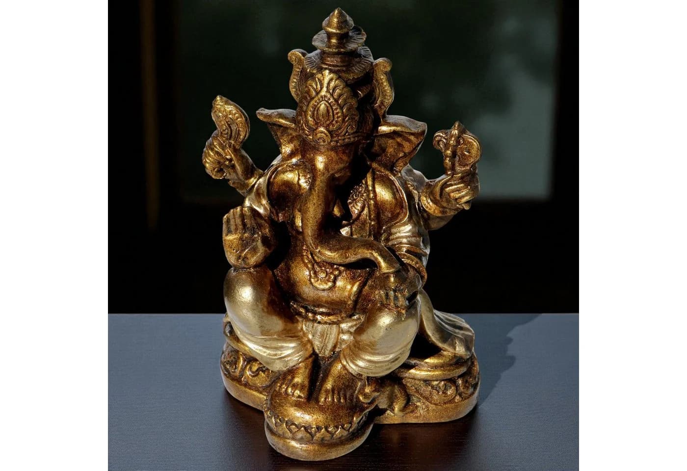 Wogeka Dekofigur Ganesha Elefantengott Resin Deko Bali Feng Shui - Bild 3