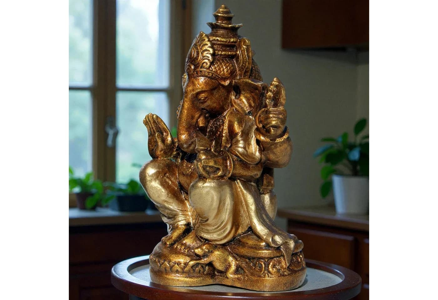 Wogeka Dekofigur Ganesha Elefantengott Resin Deko Bali Feng Shui - Bild 4