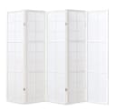 Homestyle4u Paravent Raumteiler Holz Trennwand Weiß Indoor Hochzeit Sichtschutz 5-teilig faltbar Bild 2