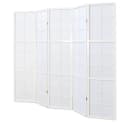 Homestyle4u Paravent Raumteiler Holz Trennwand Weiß Indoor Hochzeit Sichtschutz 5-teilig faltbar Bild 3