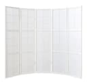 Homestyle4u Paravent Raumteiler Holz Trennwand Weiß Indoor Hochzeit Sichtschutz 5-teilig faltbar Bild 4