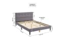 Homestyle4u Polsterbett Grau Gestepptes Kopfteil Lattenrost Bild 4