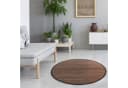 Homestyle4u Bambusteppich Dunkelbraun Rund Bild 1