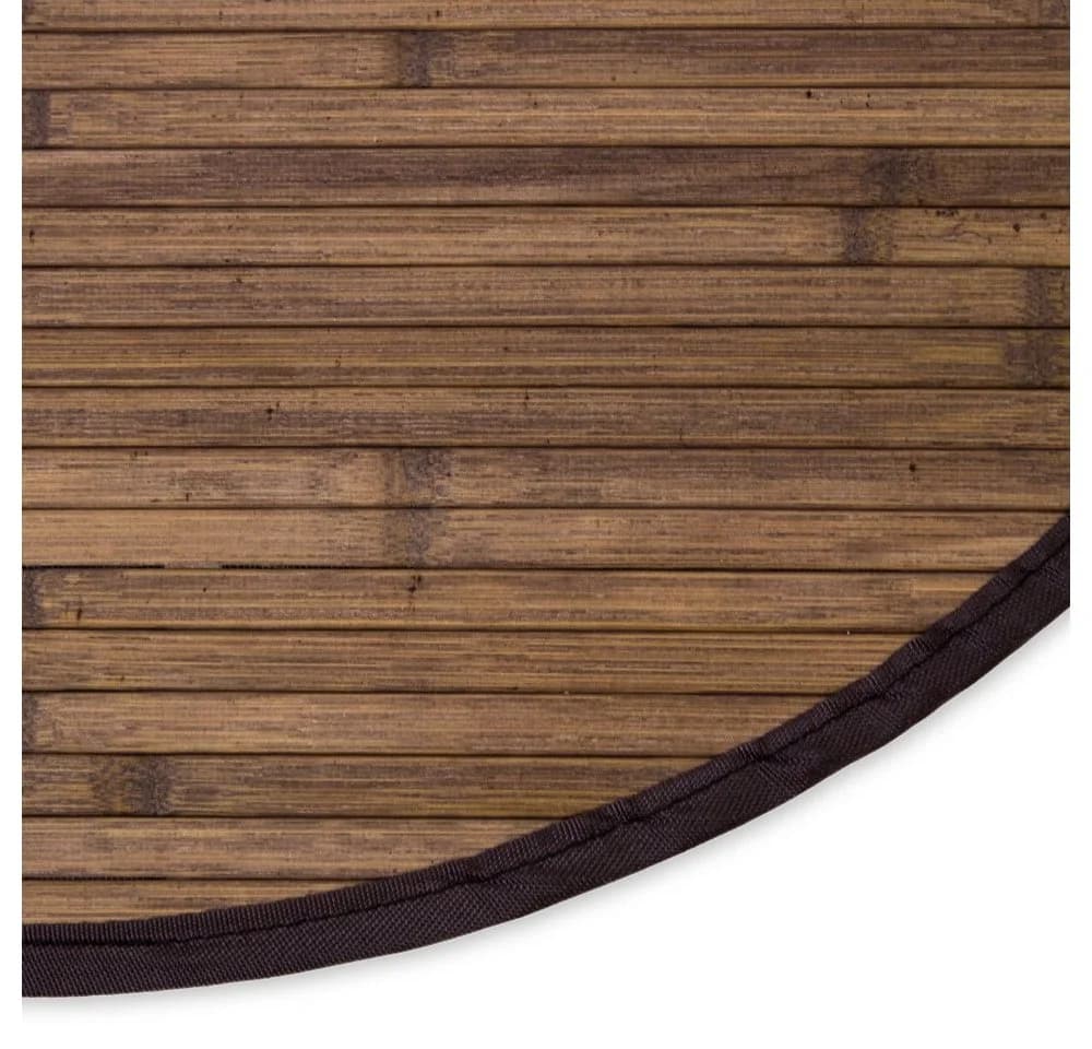 Homestyle4u Bambusteppich Dunkelbraun Rund - Bild 5
