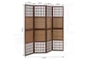 Homestyle4u Paravent Raumteiler Holz Braun mit Bambus Bild 1