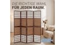 Homestyle4u Paravent Raumteiler Holz Braun mit Bambus Bild 3
