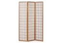 Homestyle4u Paravent Raumteiler 3-teilig Braun Weiß Shoji Holz Bild 1