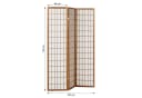 Homestyle4u Paravent Raumteiler 3-teilig Braun Weiß Shoji Holz Bild 3