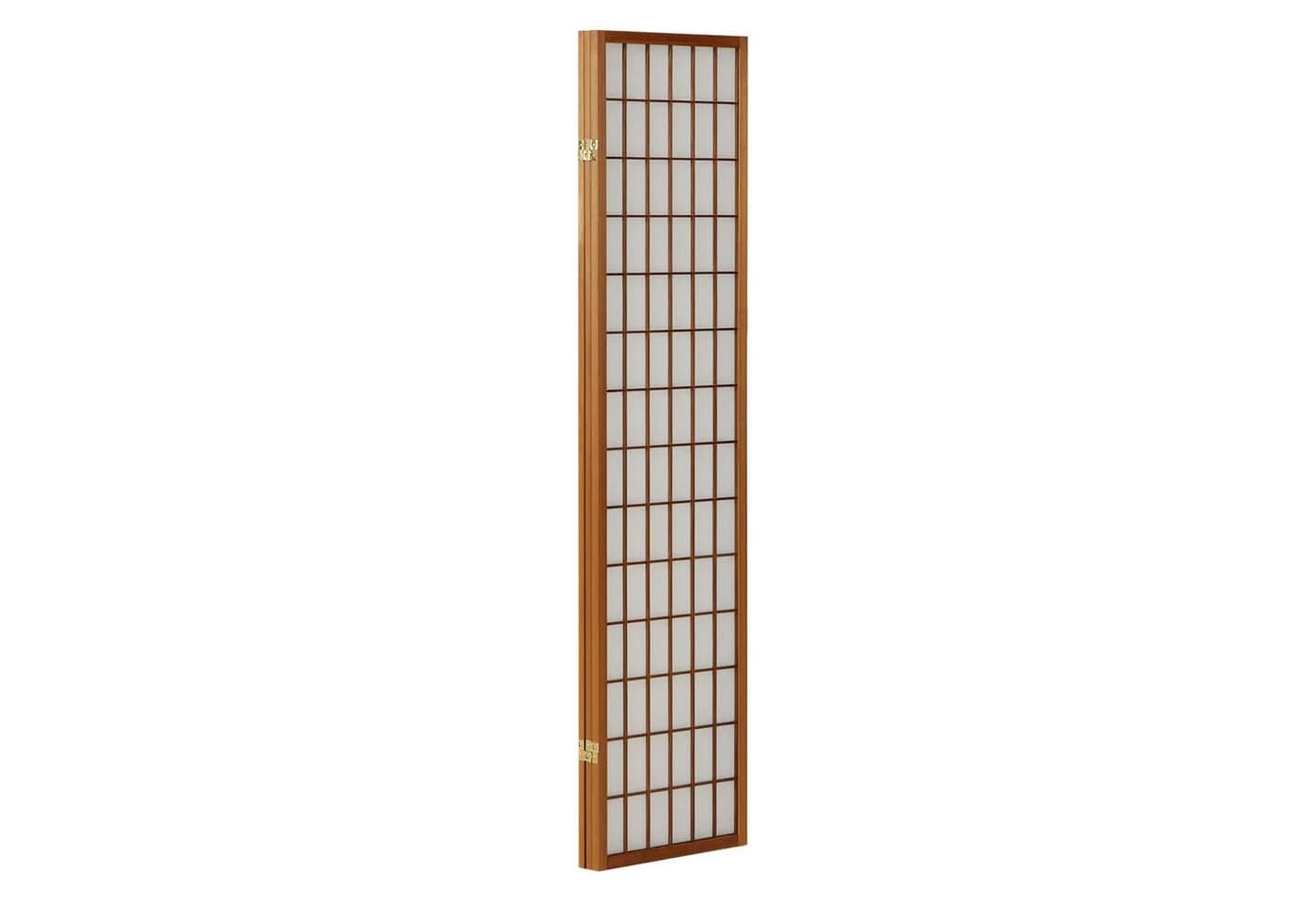 Homestyle4u Paravent Raumteiler 3-teilig Braun Weiß Shoji Holz - Bild 4