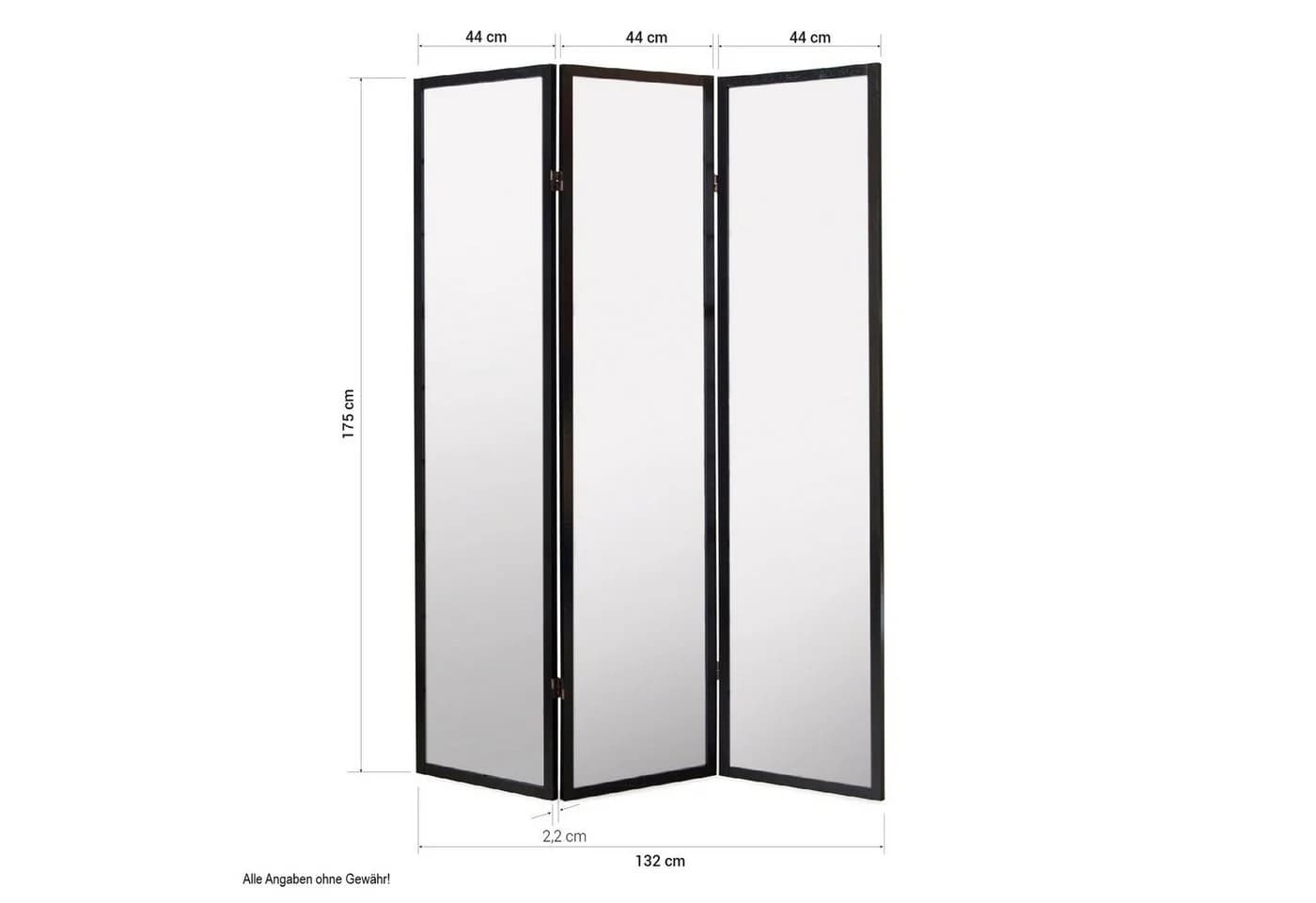 Homestyle4u Paravent Raumteiler Shoj Schwarz Spanische Wand - Bild 4