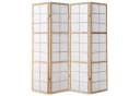 Homestyle4u Paravent Holz Raumteiler Shoji Weiß Faltbar Bild 2