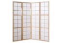 Homestyle4u Paravent Holz Raumteiler Shoji Weiß Faltbar Bild 3