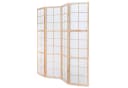 Homestyle4u Paravent Holz Raumteiler Shoji Weiß Faltbar Bild 5