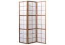 Homestyle4u Paravent Raumteiler Braun Shoji Indoor Faltbar Holz Bild 2