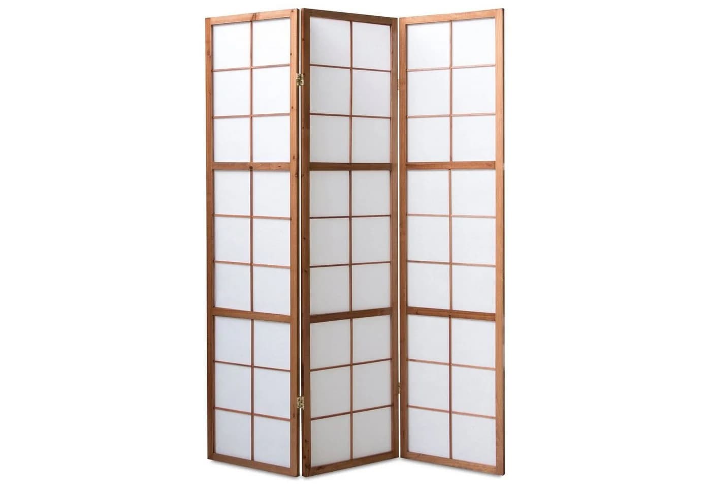 Homestyle4u Paravent Raumteiler Braun Shoji Indoor Faltbar Holz - Bild 2
