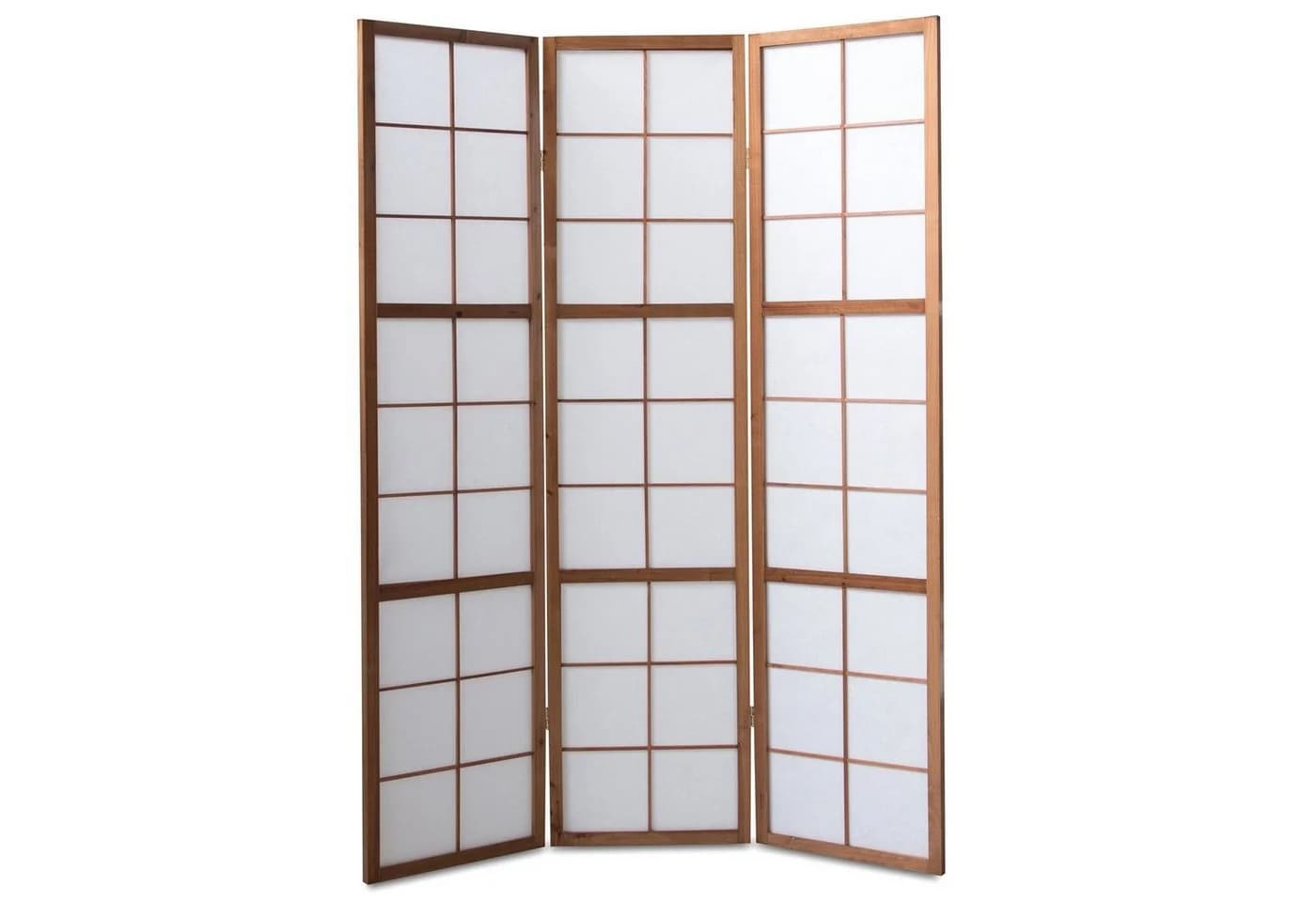 Homestyle4u Paravent Raumteiler Braun Shoji Indoor Faltbar Holz - Bild 4