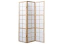 Homestyle4u Paravent Holz Raumteiler Shoji Weiß 3-teilig faltbar Bild 2