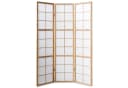 Homestyle4u Paravent Holz Raumteiler Shoji Weiß 3-teilig faltbar Bild 3