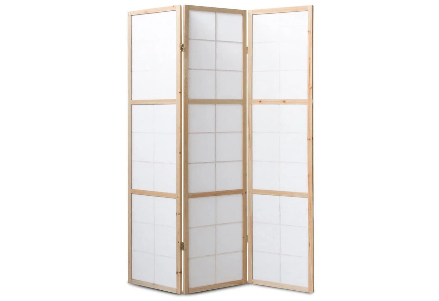 Homestyle4u Paravent Holz Raumteiler Shoji Weiß 3-teilig faltbar - Bild 5