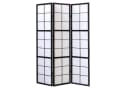 Homestyle4u Paravent Holz Raumteiler Shoji Schwarz Weiß Bild 1