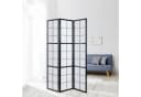 Homestyle4u Paravent Holz Raumteiler Shoji Schwarz Weiß Bild 2