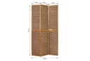 Homestyle4u Paravent 3-fach Raumteiler Holz Braun Bild 1