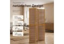 Homestyle4u Paravent Raumteiler 2m Höhe Bambus Holz 3-teilig Faltbar Bild 5