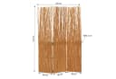 Homestyle4u Paravent Raumteiler Weide Natur Bild 3