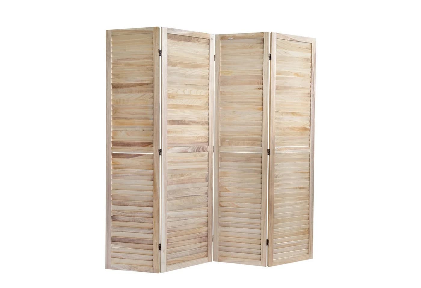 Homestyle4u Paravent Raumteiler Holz 4-teilig Sichtschutz Indoor