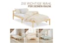 Homestyle4u Palettenbett 90x200 Kiefer Natur mit Lattenrost Bild 1