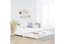Homestyle4u Ausziehbett 90x200 Weiß Holz mit 2 Lattenrosten Bild 2