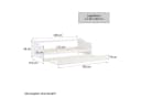 Homestyle4u Ausziehbett 90x200 Weiß Holz mit 2 Lattenrosten Bild 4