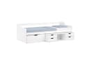 Homestyle4u Stauraumbett 90x200 Weiß Massivholz mit Schubladen Bild 3