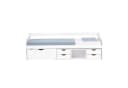 Homestyle4u Stauraumbett 90x200 Weiß Massivholz mit Schubladen Bild 5