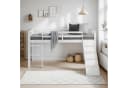 Homestyle4u Hochbett 90x200 Kinderbett Rausfallschutz Weiß Kiefer Bild 2