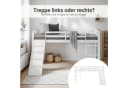 Homestyle4u Hochbett 90x200 Kinderbett Rausfallschutz Weiß Kiefer Bild 4