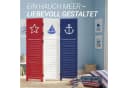 Homestyle4u Paravent Raumteiler Holz 3-teilig Meer Motiv Blau Rot Weiß faltbar Bild 4