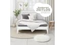 Homestyle4u Holzbett 140x200 Weiß mit Kopfteil und Lattenrost Bild 1