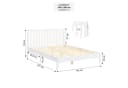Homestyle4u Holzbett 140x200 Weiß mit Kopfteil und Lattenrost Bild 4