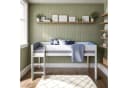 Homestyle4u Hochbett 90x200 Weiß mit Leiter und Rausfallschutz Bild 2
